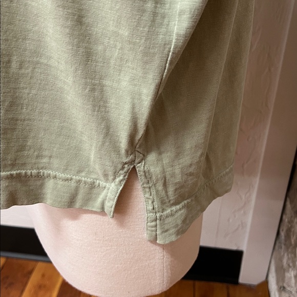 Faherty Women's Sunwashed Polo Mint Green Long Sleeve Organic Cotton Size Large - Picture 6 of 16